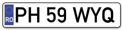 Placuta inmatriculare numar auto  PH-59-WYQ, PH 59 WYQ, PH59WYQ