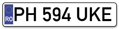 Placuta inmatriculare numar auto  PH-594-UKE, PH 594 UKE, PH594UKE