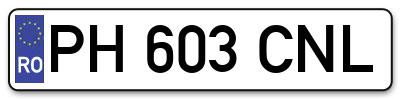 Placuta inmatriculare numar auto  PH-603-CNL, PH 603 CNL, PH603CNL