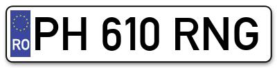 Placuta inmatriculare numar auto  PH-610-RNG, PH 610 RNG, PH610RNG