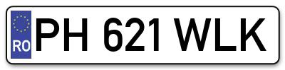 Placuta inmatriculare numar auto  PH-621-WLK, PH 621 WLK, PH621WLK