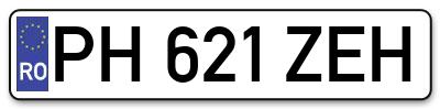 Placuta inmatriculare numar auto  PH-621-ZEH, PH 621 ZEH, PH621ZEH
