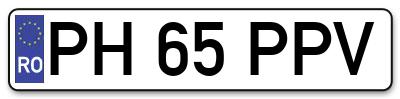 Placuta inmatriculare numar auto  PH-65-PPV, PH 65 PPV, PH65PPV