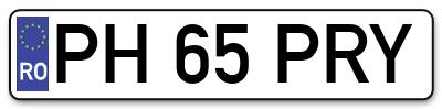 Placuta inmatriculare numar auto  PH-65-PRY, PH 65 PRY, PH65PRY