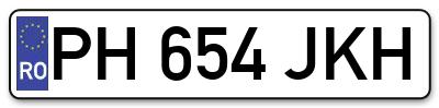 Placuta inmatriculare numar auto  PH-654-JKH, PH 654 JKH, PH654JKH