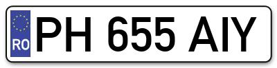 Placuta inmatriculare numar auto  PH-655-AIY, PH 655 AIY, PH655AIY