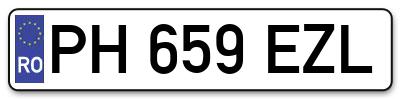 Placuta inmatriculare numar auto  PH-659-EZL, PH 659 EZL, PH659EZL