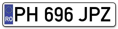 Placuta inmatriculare numar auto  PH-696-JPZ, PH 696 JPZ, PH696JPZ