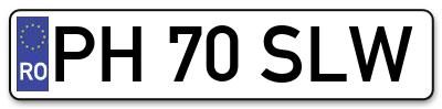 Placuta inmatriculare numar auto  PH-70-SLW, PH 70 SLW, PH70SLW