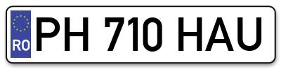Placuta inmatriculare numar auto  PH-710-HAU, PH 710 HAU, PH710HAU