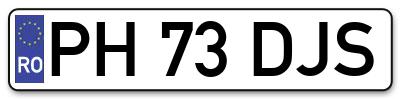 Placuta inmatriculare numar auto  PH-73-DJS, PH 73 DJS, PH73DJS