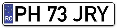Placuta inmatriculare numar auto  PH-73-JRY, PH 73 JRY, PH73JRY