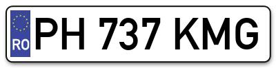 Placuta inmatriculare numar auto  PH-737-KMG, PH 737 KMG, PH737KMG