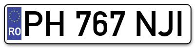 Placuta inmatriculare numar auto  PH-767-NJI, PH 767 NJI, PH767NJI