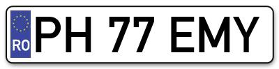 Placuta inmatriculare numar auto  PH-77-EMY, PH 77 EMY, PH77EMY