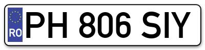Placuta inmatriculare numar auto  PH-806-SIY, PH 806 SIY, PH806SIY