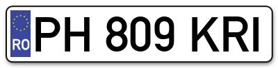 Placuta inmatriculare numar auto  PH-809-KRI, PH 809 KRI, PH809KRI
