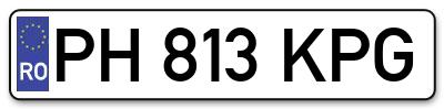 Placuta inmatriculare numar auto  PH-813-KPG, PH 813 KPG, PH813KPG