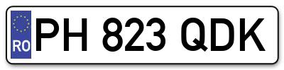 Placuta inmatriculare numar auto  PH-823-QDK, PH 823 QDK, PH823QDK