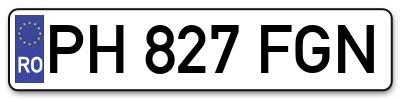 Placuta inmatriculare numar auto  PH-827-FGN, PH 827 FGN, PH827FGN