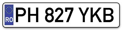 Placuta inmatriculare numar auto  PH-827-YKB, PH 827 YKB, PH827YKB