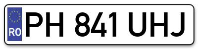 Placuta inmatriculare numar auto  PH-841-UHJ, PH 841 UHJ, PH841UHJ