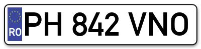 Placuta inmatriculare numar auto  PH-842-VNO, PH 842 VNO, PH842VNO