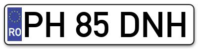 Placuta inmatriculare numar auto  PH-85-DNH, PH 85 DNH, PH85DNH