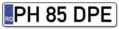 Placuta inmatriculare numar auto  PH-85-DPE, PH 85 DPE, PH85DPE