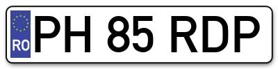 Placuta inmatriculare numar auto  PH-85-RDP, PH 85 RDP, PH85RDP