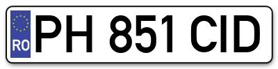 Placuta inmatriculare numar auto  PH-851-CID, PH 851 CID, PH851CID