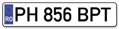 Placuta inmatriculare numar auto  PH-856-BPT, PH 856 BPT, PH856BPT