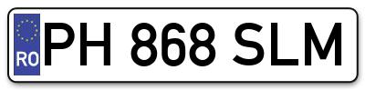 Placuta inmatriculare numar auto  PH-868-SLM, PH 868 SLM, PH868SLM