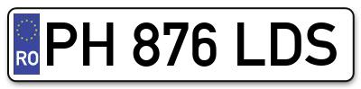 Placuta inmatriculare numar auto  PH-876-LDS, PH 876 LDS, PH876LDS