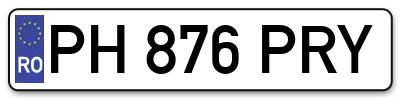 Placuta inmatriculare numar auto  PH-876-PRY, PH 876 PRY, PH876PRY