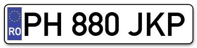 Placuta inmatriculare numar auto  PH-880-JKP, PH 880 JKP, PH880JKP