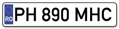 Placuta inmatriculare numar auto  PH-890-MHC, PH 890 MHC, PH890MHC
