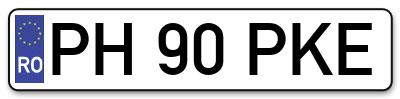 Placuta inmatriculare numar auto  PH-90-PKE, PH 90 PKE, PH90PKE