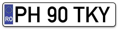 Placuta inmatriculare numar auto  PH-90-TKY, PH 90 TKY, PH90TKY