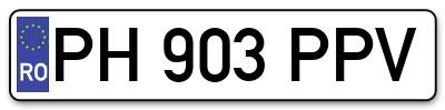 Placuta inmatriculare numar auto  PH-903-PPV, PH 903 PPV, PH903PPV