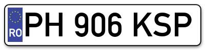 Placuta inmatriculare numar auto  PH-906-KSP, PH 906 KSP, PH906KSP