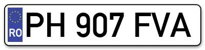 Placuta inmatriculare numar auto  PH-907-FVA, PH 907 FVA, PH907FVA