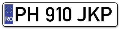 Placuta inmatriculare numar auto  PH-910-JKP, PH 910 JKP, PH910JKP