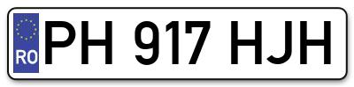 Placuta inmatriculare numar auto  PH-917-HJH, PH 917 HJH, PH917HJH