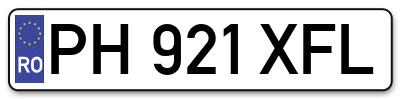 Placuta inmatriculare numar auto  PH-921-XFL, PH 921 XFL, PH921XFL