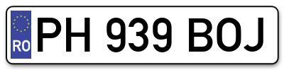 Placuta inmatriculare numar auto  PH-939-BOJ, PH 939 BOJ, PH939BOJ