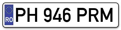 Placuta inmatriculare numar auto  PH-946-PRM, PH 946 PRM, PH946PRM