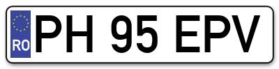 Placuta inmatriculare numar auto  PH-95-EPV, PH 95 EPV, PH95EPV
