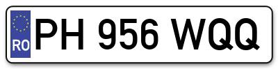 Placuta inmatriculare numar auto  PH-956-WQQ, PH 956 WQQ, PH956WQQ