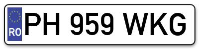Placuta inmatriculare numar auto  PH-959-WKG, PH 959 WKG, PH959WKG